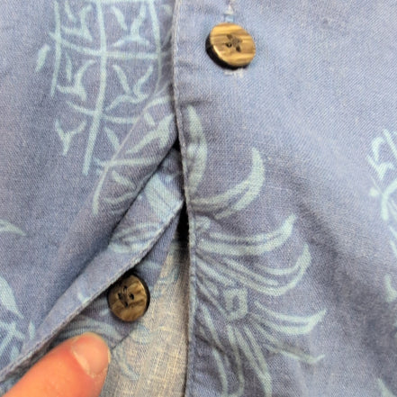 Chemise Hawaïenne Manches Courtes George Lin Ananas Bleu L