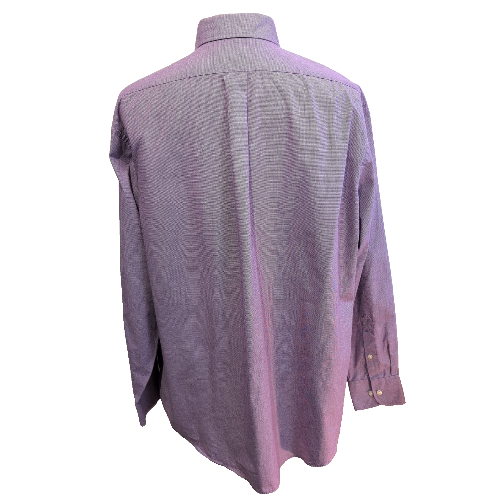 Chemise Chaps bordeaux micro carreaux manches longues 1 poche XL