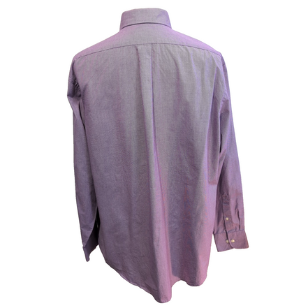 Chemise Chaps bordeaux micro carreaux manches longues 1 poche XL