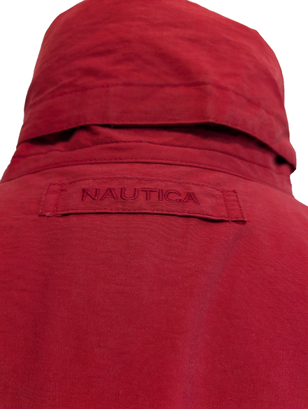 NAUTICA Veste Imperméable Coupe-Vent XXL Rouge Logo Brodé | 315BSR