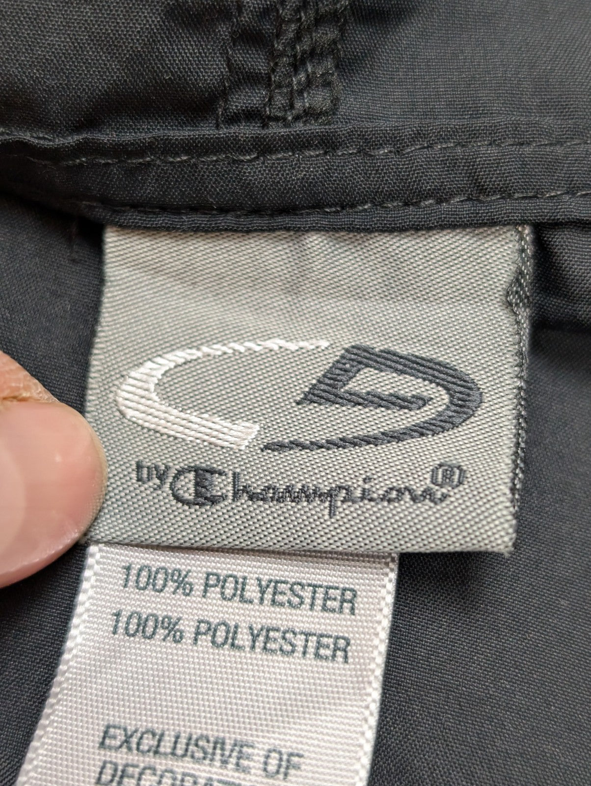 Veste Running homme CHAMPION Noir à Capuche Passe-Pouce - Taille L