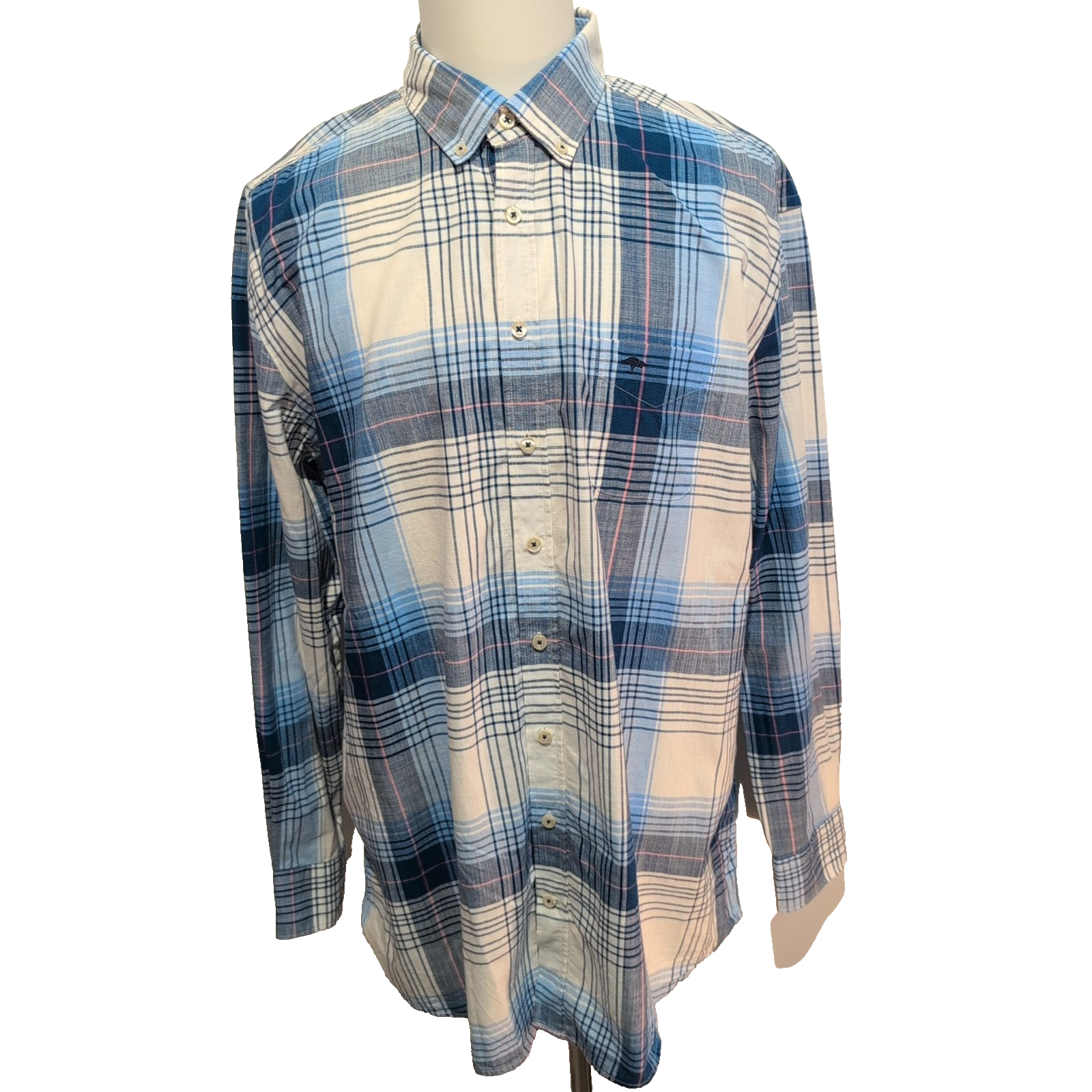 Chemise FYNCH-HATTON à Carreaux avec Poche Manches Longues - Taille XXL
