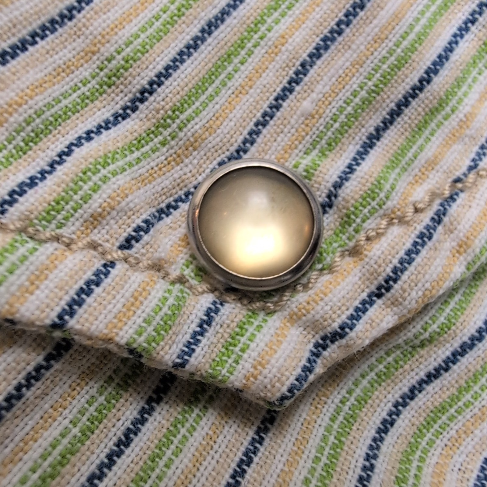 Levi’s chemise western rayures vert bleu boutons pression ambre taille L