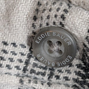 🌲 EDDIE BAUER L Flanelle Coton Stretch Carreaux Gris |297S