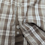 Chemise Wrangler Outdoors Taille L Marron à Carreaux 100% Coton