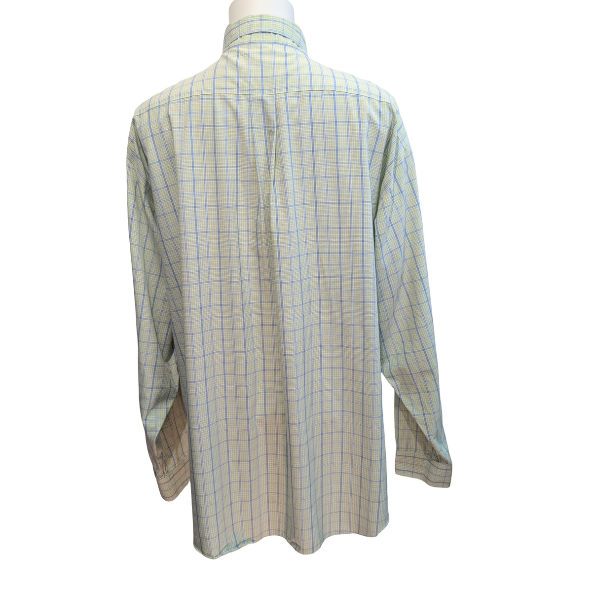 Chemise Brooks Brothers 2XL Vert Bleu Carreaux 100% Coton