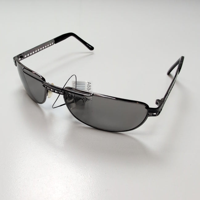 Lunettes de soleil Y2K Branche semi large Métal Perforé Rectangulaire