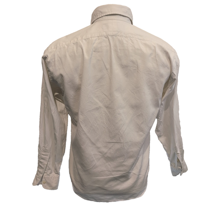 Chemise Ralph Lauren Taille S Blanc Uni 100% Coton Logo Bleu Marine