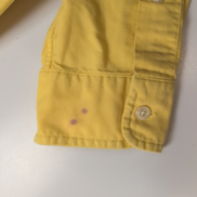 Chemise Ralph Lauren Classic Fit L Jaune Logo Bleu Clair Coton manches longues