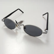Lunettes de soleil Y2K Cyber Minimaliste Teintées Bleu Branches Fines