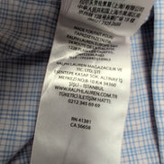 Chemise Lauren Ralph Lauren Bleue À Carreaux Classic Fit Manches Longues T.XL