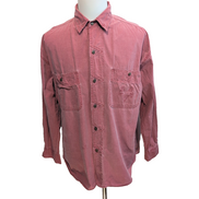Chemise Harley Davidson L Rouge Patinée Made in Hong Kong Coton Vintage