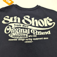 T-shirt STH Shore XL Bleu Marine Surf Logo Dos Neuf avec Étiquette