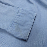 Chemise CHAPS vintage bleu uni logo brodé manches longues homme taille XL