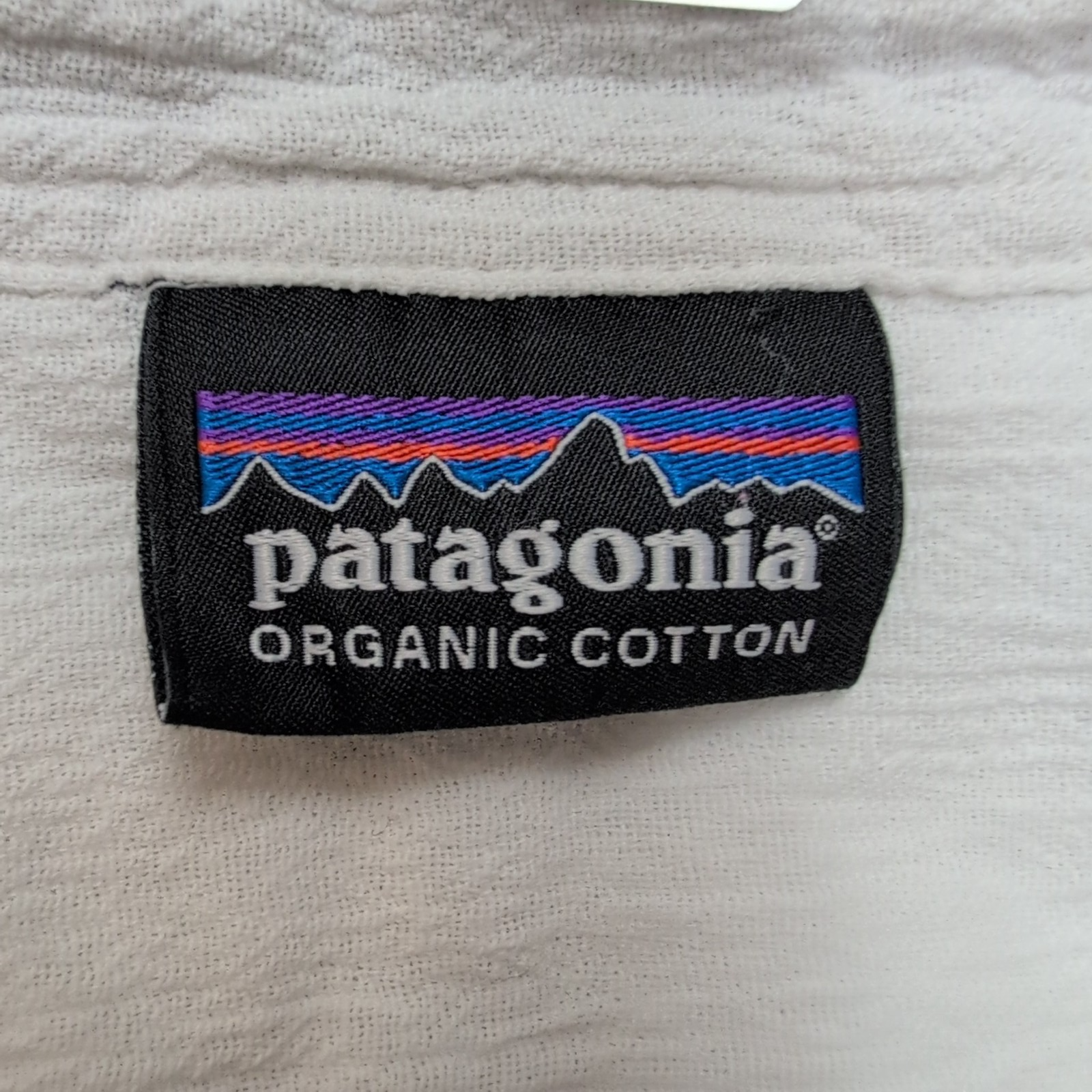Chemise Patagonia M Blanc Coton Organique Texturé Manches Courtes