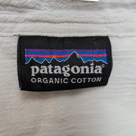 Chemise Patagonia M Blanc Coton Organique Texturé Manches Courtes