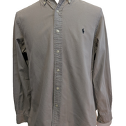Chemise Ralph Lauren M Crème Ivoire Shirt Button Down Coton Manches Longues 3141
