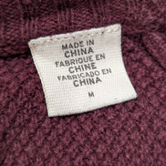 Pull Levi's Unisexe Taille M Bordeaux Grenat Col Rond Maille Fine