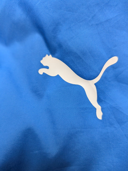Coupe-Vent Puma XXL Bleu Électrique Vif Veste Sport à Capuche Filet
