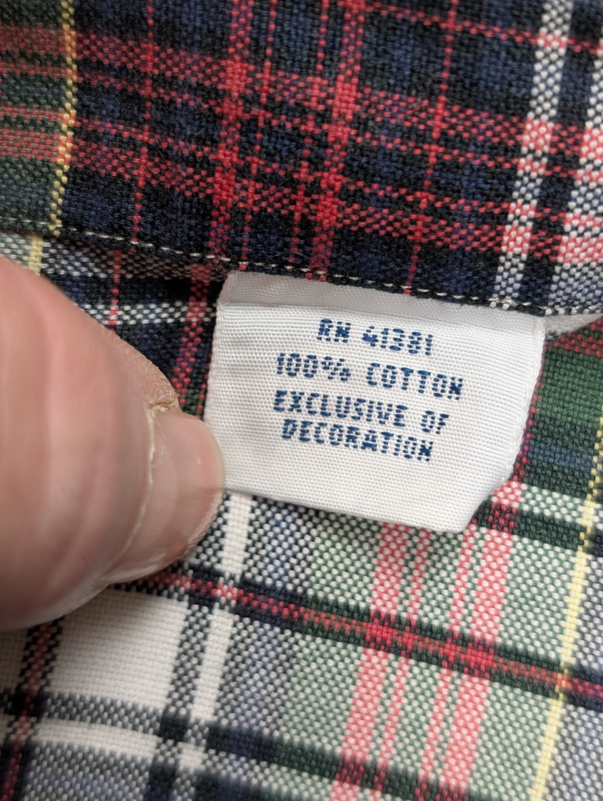 Chemise RALPH LAUREN Carreaux Rouge Blanc Vert Manches longues Taille L