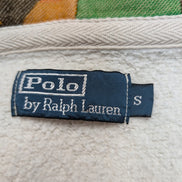 Veste Polo Ralph Lauren crème S capuche doublée motif aztèque logo noir