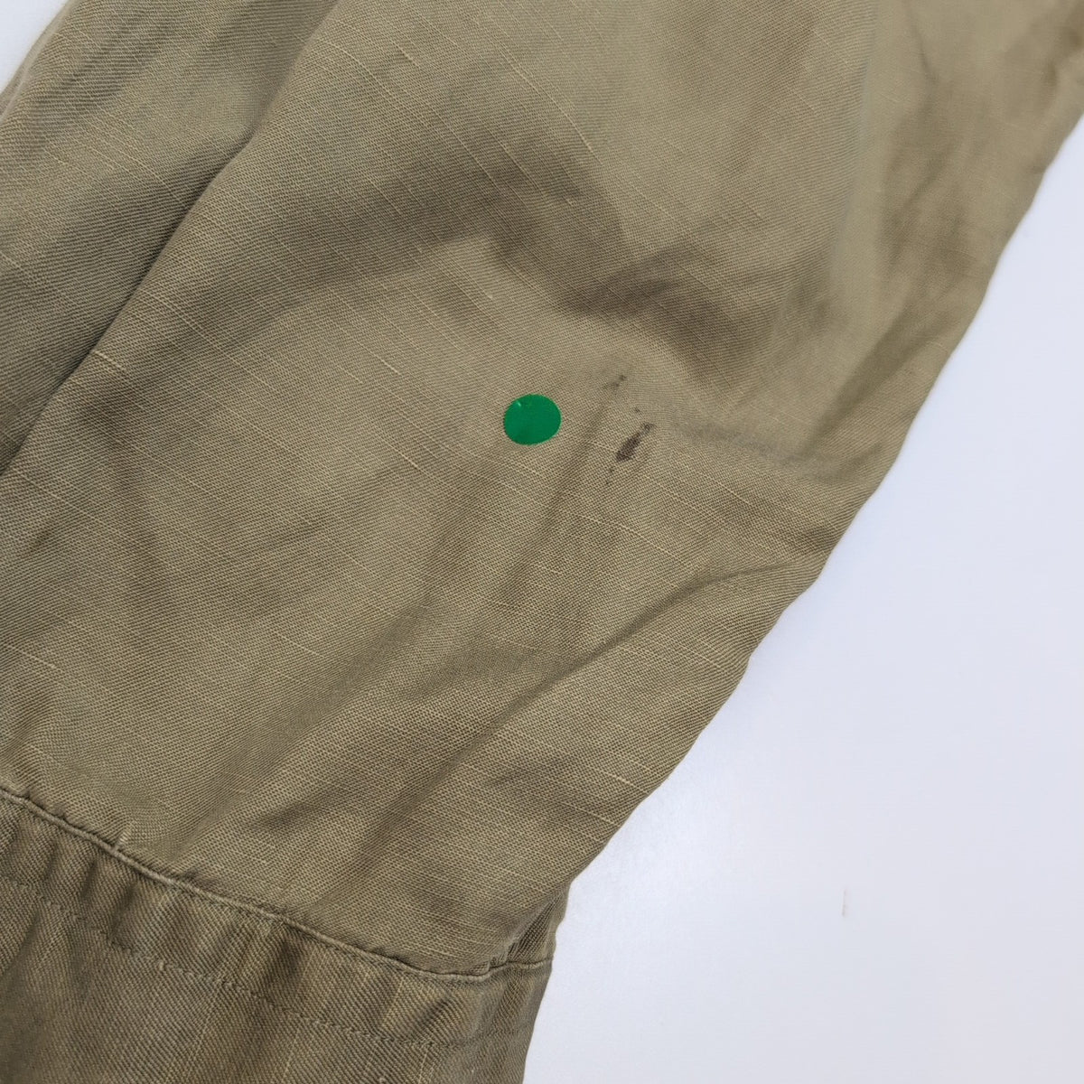 Chemise Ralph Lauren Blake XL Soie Lin Kaki Logo Bleu Marine mancheslongues