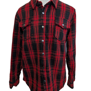 Surchemise Veste Flanelle Matelassée ROUGE AMERICAN RAG Coudières Taille L |265S