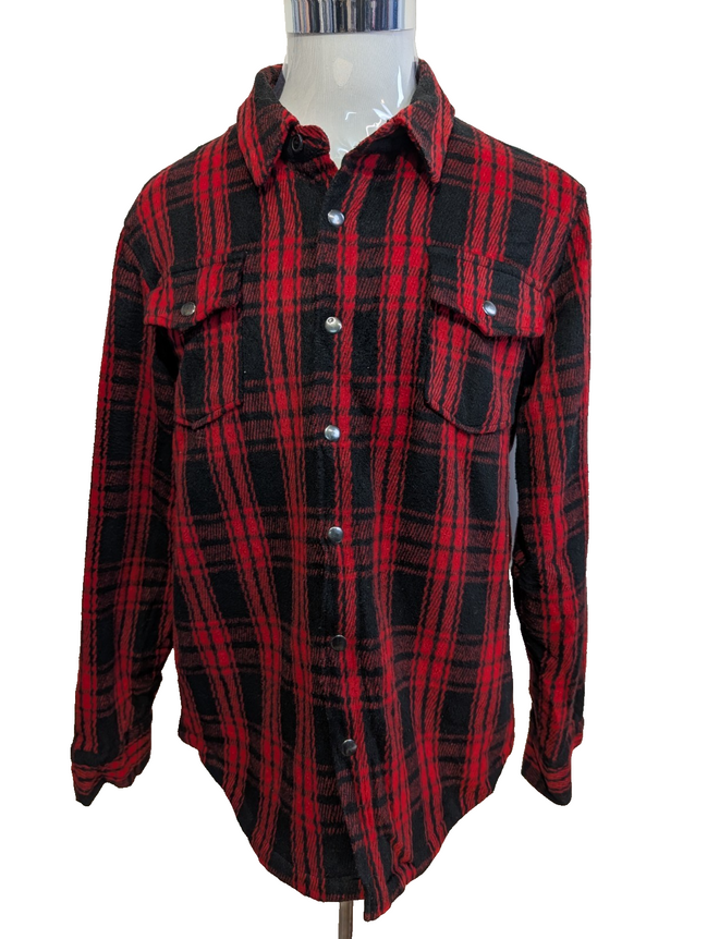 Surchemise Veste Flanelle Matelassée ROUGE AMERICAN RAG Coudières Taille L |265S