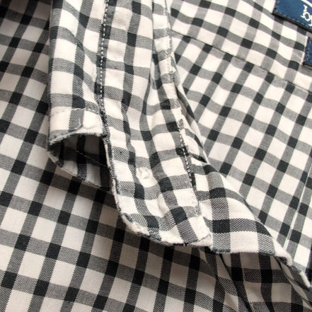 Chemise Polo Ralph Lauren XL Yarmouth Carreaux Noir Blanc Coton Logo Noir