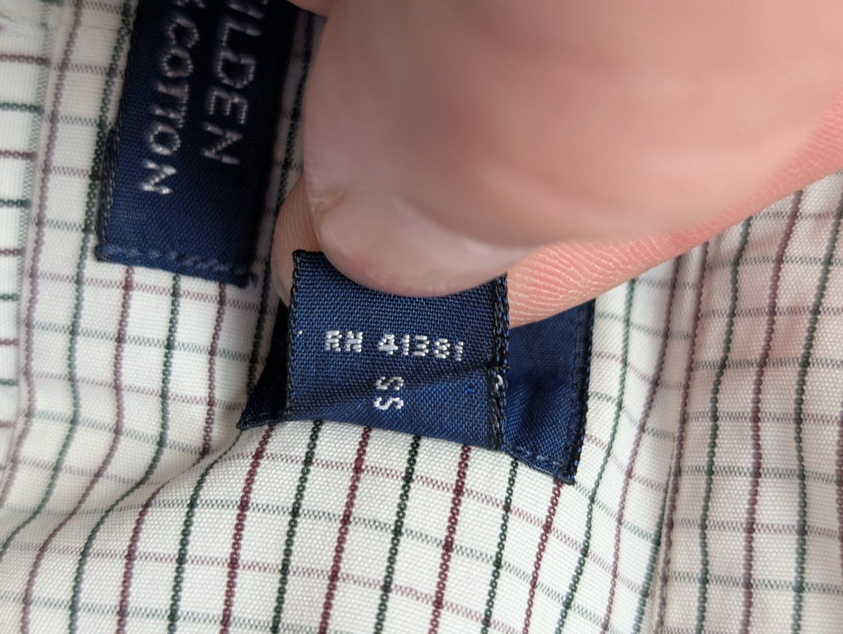 Chemise Polo Ralph Lauren Shirt Golf XL Tilden Plaid Crème Vert Button Down