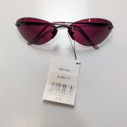Lunettes de soleil Y2K Branche fine Sans Monture Ovale Bordeaux