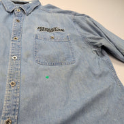 Chemise Harley Davidson XL Jean Bleu 100% Coton Brodée 2 Poches Logo