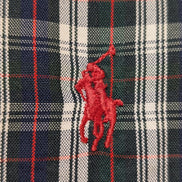 Chemise Ralph Lauren manches longues kaki à carreaux taille L #2811 18chfl