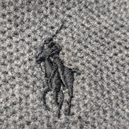 Pull Polo Ralph Lauren gris anthracite coton Pima col rond taille M logo noir