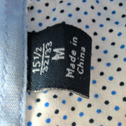 Chemise Nautica M Blanche Micro Pois Manches Longues 15½ Excellent État