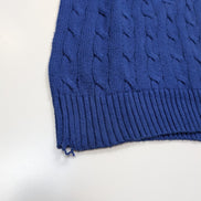 Pull Torsadé POLO Ralph Lauren Maille Dense Bleu Électrique - Taille XL