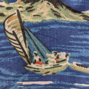 Chemise Hawaïenne J.Crew Coton Bleu Motif Plage & Palmiers - Taille S