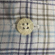 Chemise Lacoste XL 44 Made in France Carreaux Bleu Logo Poche manches longues