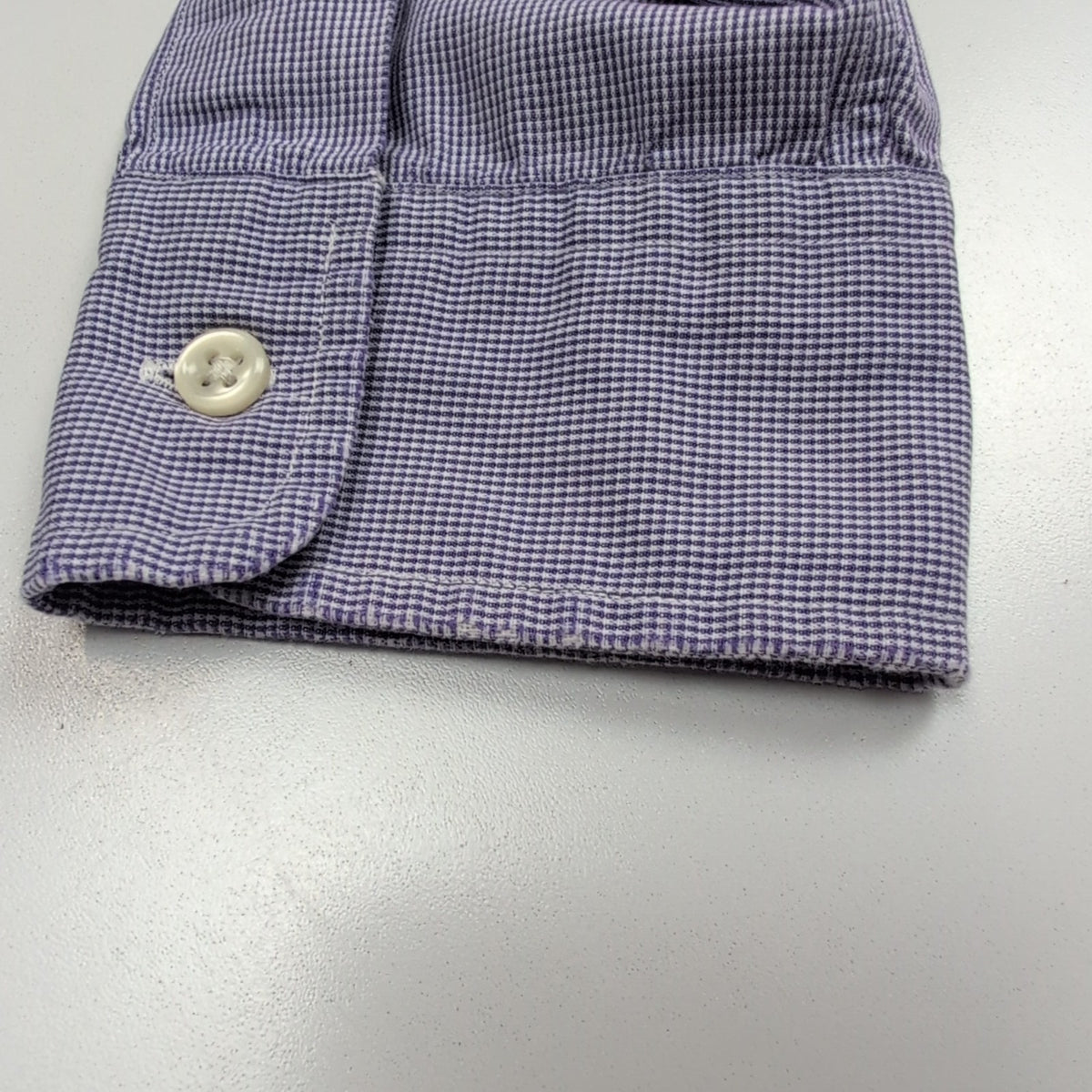 Chemise Ralph Lauren M Violet Bleu Fins Carreaux Manches Longues