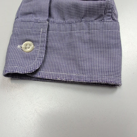 Chemise Ralph Lauren M Violet Bleu Fins Carreaux Manches Longues