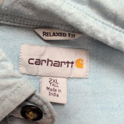 Chemise Carhartt 2XL Tall bleu clair Relaxed Fit coton workwear