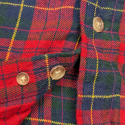 🔥 CHEMISE FLANELLE CHAPS XL (TG) TARTAN ROUGE VERT BLEU LOGO BRODÉ
