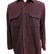 Chemise LEVI'S Relaxed Flanelle Très Épaisse Bordeaux Manches Longues 🔥 - T.L