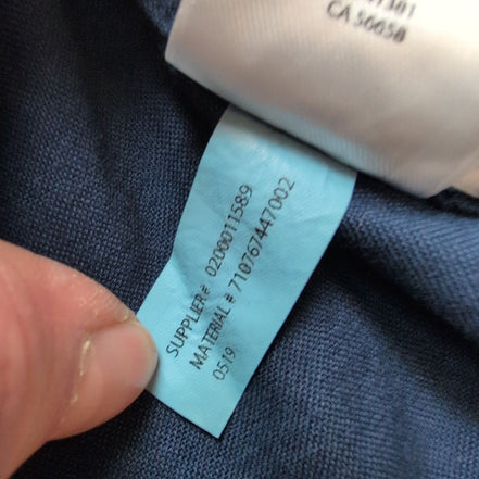 Chemise Ralph Lauren Slim Fit L bleu marine unie manches longues