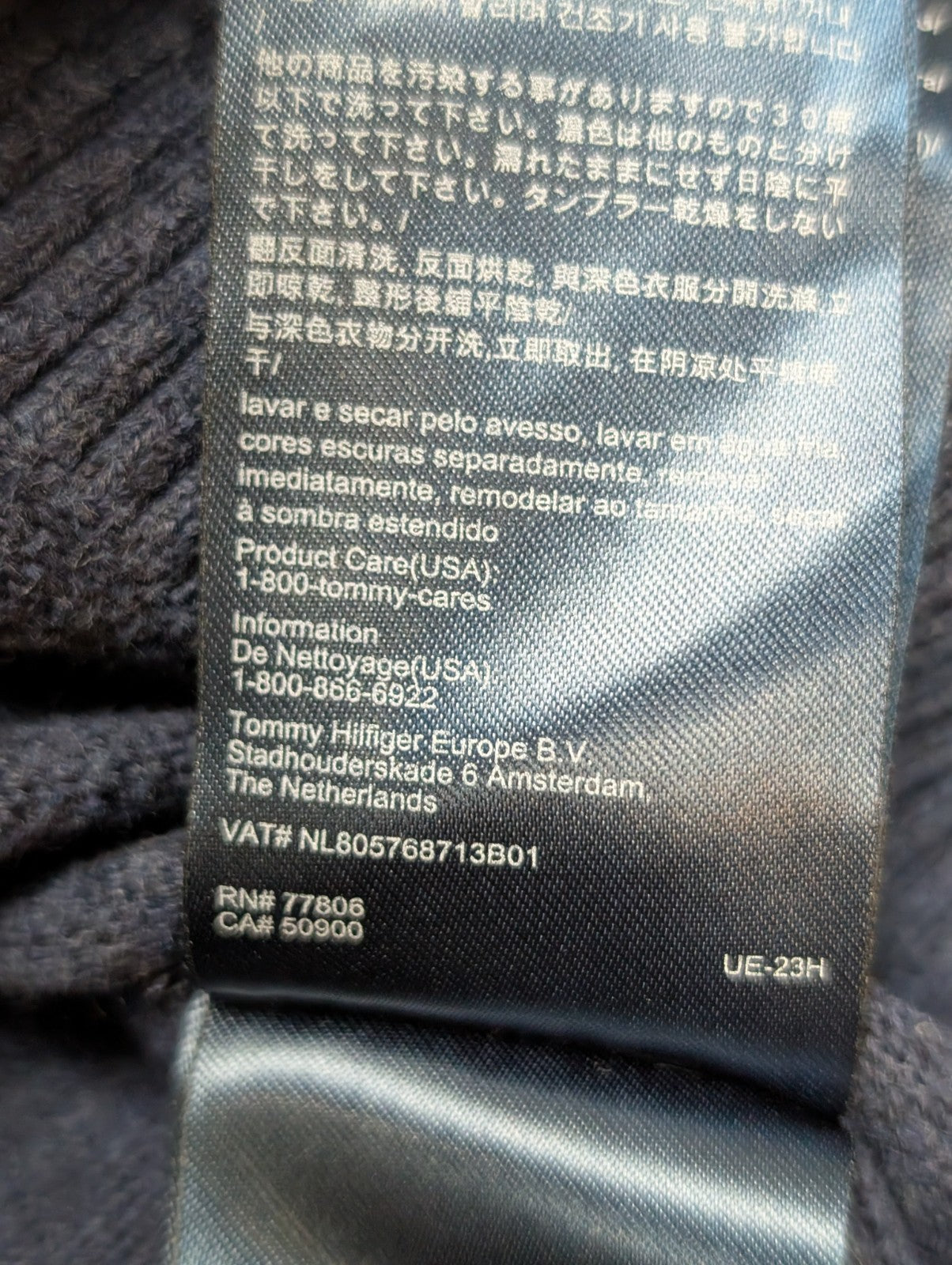 Pull Tommy Hilfiger Homme Bleu - Pima Cotton & Cashmere Blend - Taille XL