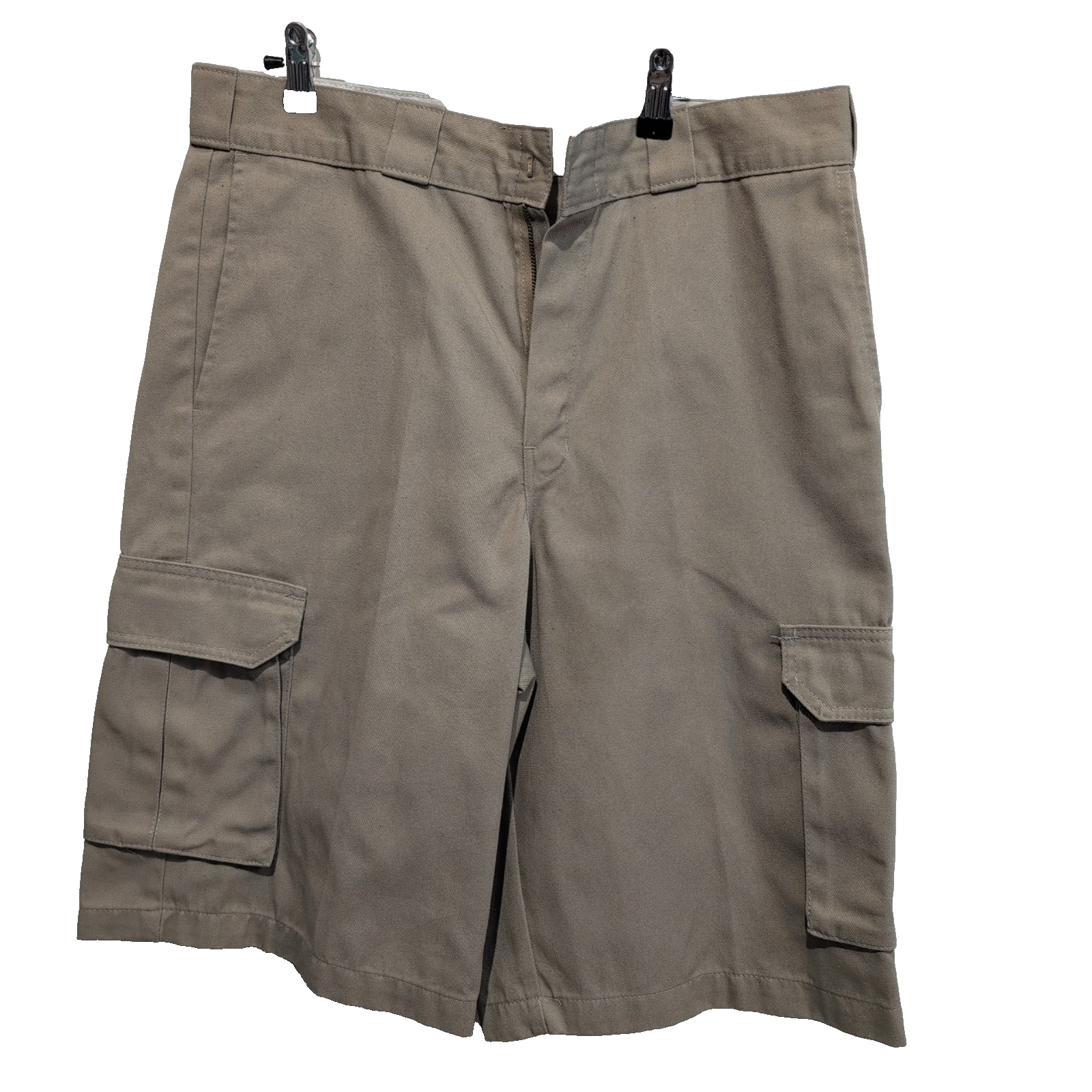 Short Dickies Cargo Crème Homme W34 Loose Fit Multi Poches Excellent État