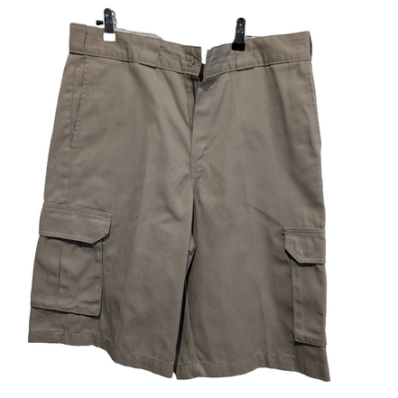 Short Dickies Cargo Crème Homme W34 Loose Fit Multi Poches Excellent État