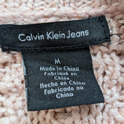 Pull Calvin Klein vintage rose saumon brillant satiné femme taille M