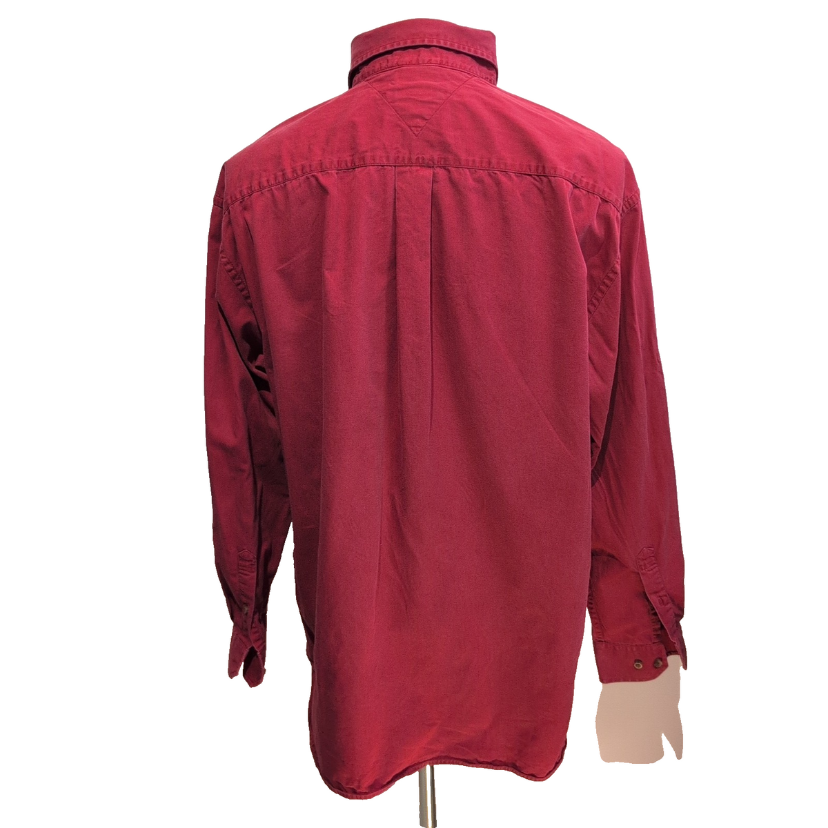 Chemise Tommy Hilfiger Rouge XLTG Made in Laos Logo Brodé Coton Poche