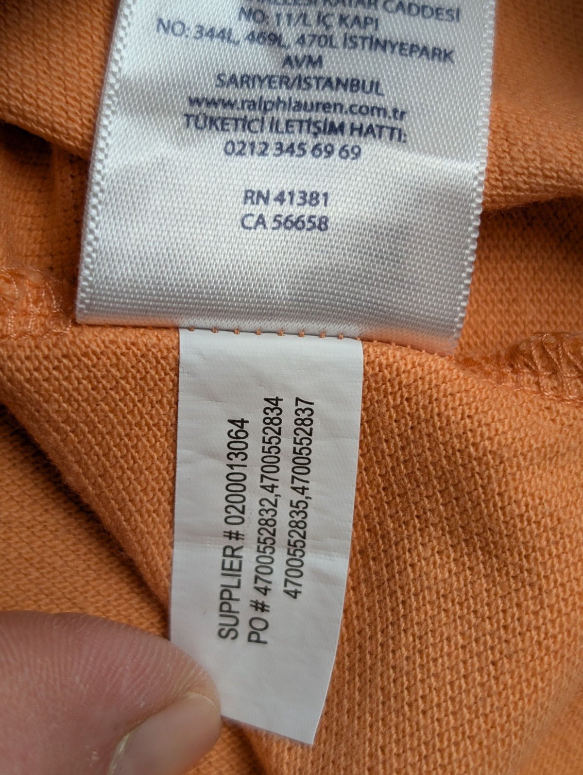Polo manches courtes Polo Ralph Lauren enfant garçon 14-16 ans orange L